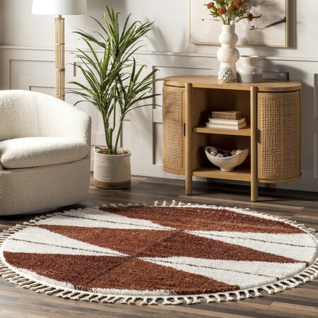 Nuloom Kali Shaggy Diamond Tassel Area Rug 6ft OZFG10A-R606